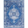 4’ X 6’ Gray And Blue Persian Medallion Area Rug
