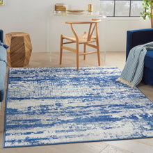 4’ X 6’ Ivory And Navy Oceanic Area Rug