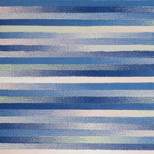 4’ X 6’ Blue And Ivory Halftone Stripe Area Rug