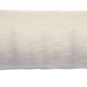 Gray Ombre Tasseled Lumbar Pillow