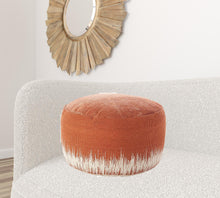 Terra Cotta And Abstract Round Pouf Ottoman 20