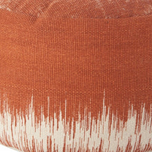 Terra Cotta And Abstract Round Pouf Ottoman 20