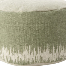 Sage Green Abstract Round Pouf Ottoman 20