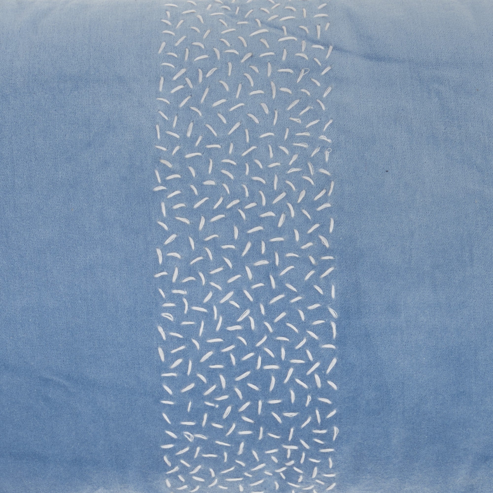 Blue Lumbar Pillow With Center Pattern