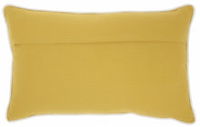 Yellow Lumbar Pillow With Center Pattern
