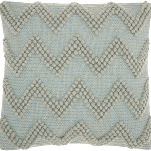 Boho Pale Green Textural Chevron Throw Pillow