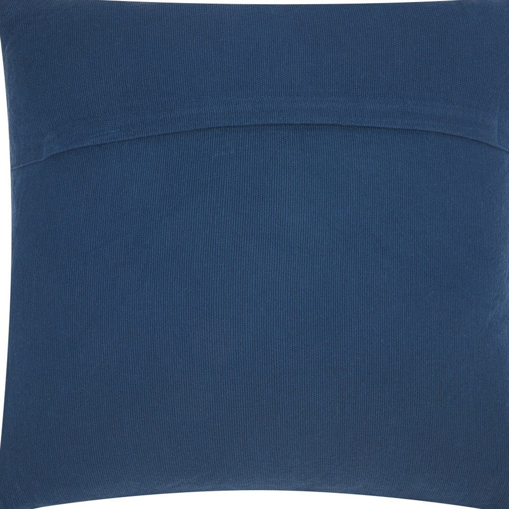 波西米亞風靛藍紋理人字形抱枕