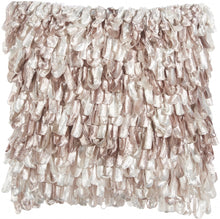 Shiny Rose Pink Shaggy Throw Pillow