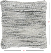 Petite Gray And White Striped Throw Pillow