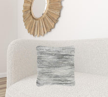 Petite Gray And White Striped Throw Pillow