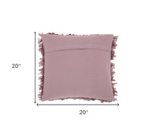 Loose Luscious Shag Purple Mauve Throw Pillow