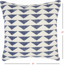 Triángulos azul marino y marfil de 20 