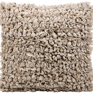 Loose Luscious Shag Light Gray Throw Pillow