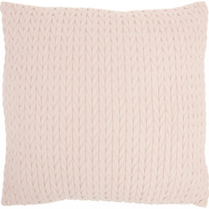 Light Pink Braided Chevron Throw Pillow