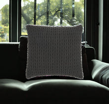 Charcoal Chunky Braid Throw Pillow