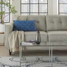 Cojín lumbar degradado desgastado azul marino