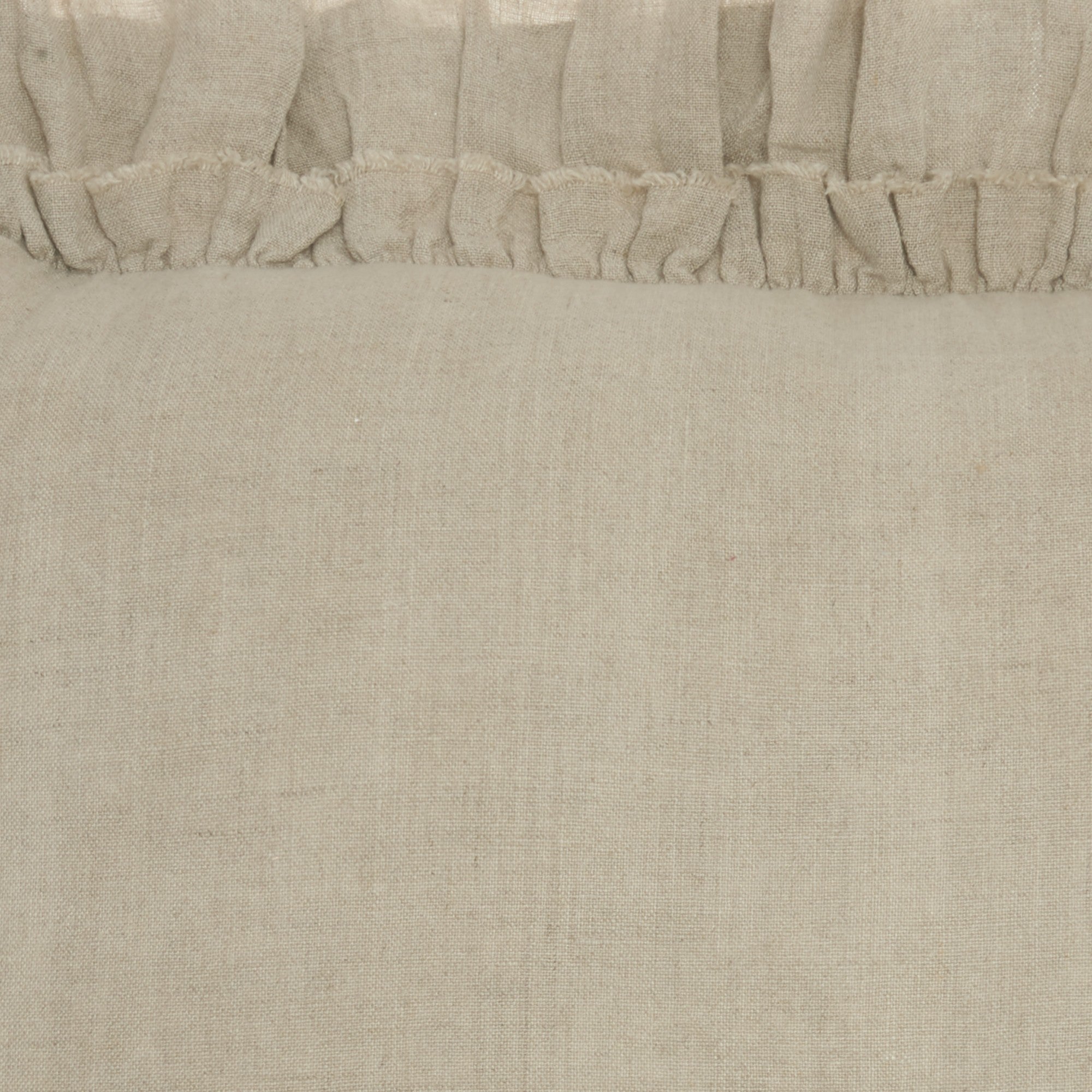Dainty Ruffle Edged Beige Lumbar Pillow