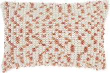 Peach Dotted Lumbar Pillow