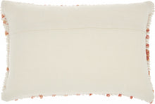 Peach Dotted Lumbar Pillow