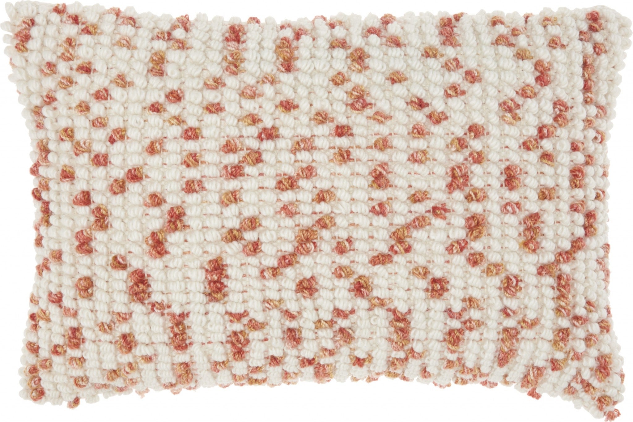 Peach Dotted Lumbar Pillow