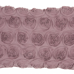 Tea Pink Embossed Rose Lumbar Pillow