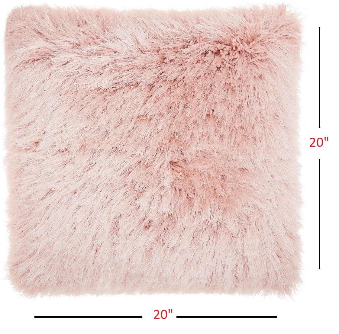 Acento de felpa rosa pelusa Cojín