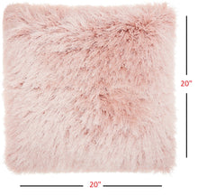 Acento de felpa rosa pelusa Cojín