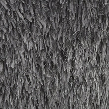 Long Charcoal Shag Throw Pillow