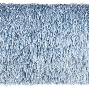 Long Ocean Blue Shag Cojín