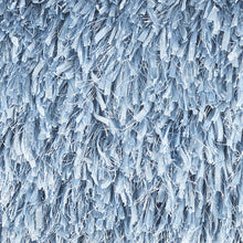 Long Ocean Blue Shag Cojín