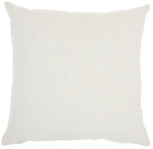White Solid Woven Throw Pillow