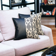 2 件套半波西米亞圖案和普魯士藍色人造皮革腰枕套