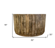 Mesa de centro rústica redonda de tocón actualizada