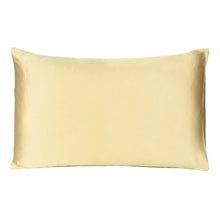 Gold Dreamy Set Of 2 Silky Satin King Pillowcases