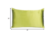Lemongrass Dreamy Set Of 2 Silky Satin King Pillowcases