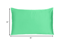 Green Dreamy Set Of 2 Silky Satin King Pillowcases