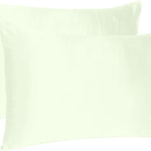 Ivory Dreamy Set Of 2 Silky Satin Standard Pillowcases