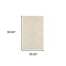 3’ X 5’ Modern Shag Ivory Indoor Area Rug