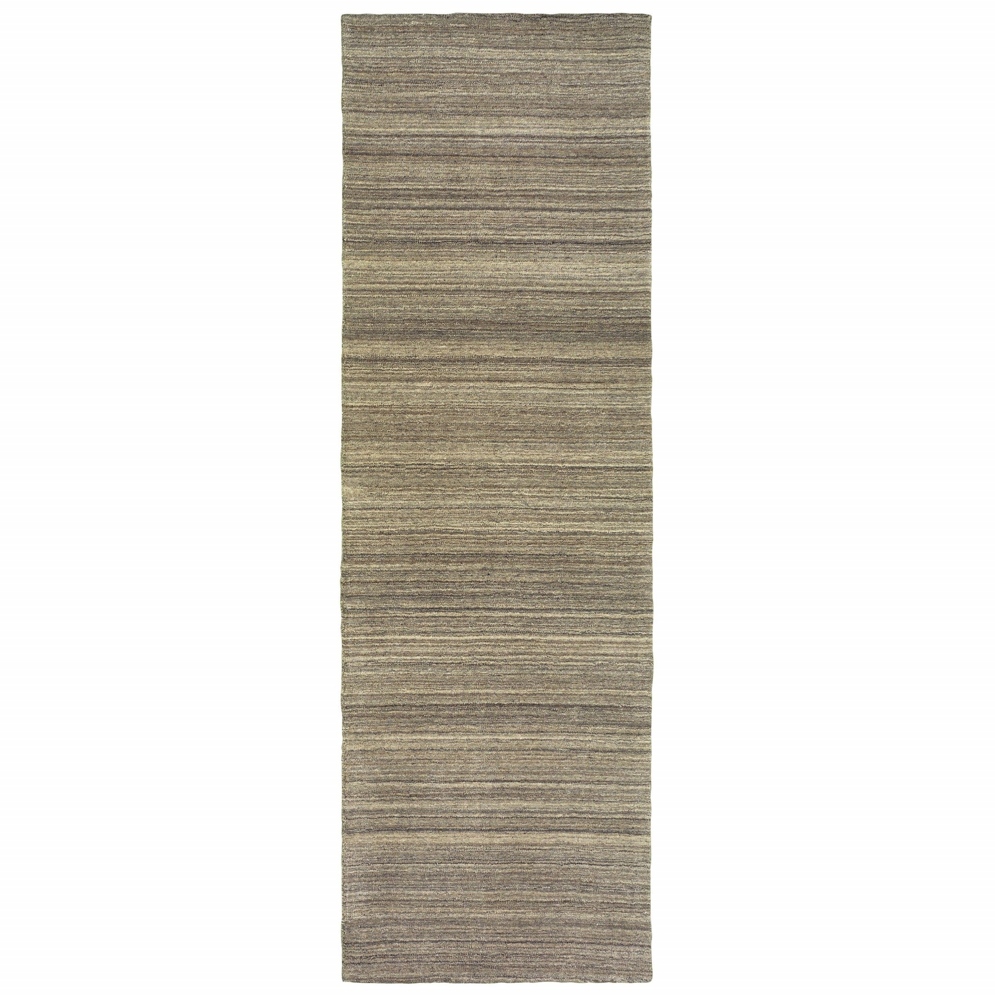3’ X 8’ Two-Toned Brown And Beige Indoor Runner Rug