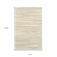 4’ X 6’ Beige And Gray Eclectic Linesarea Rug
