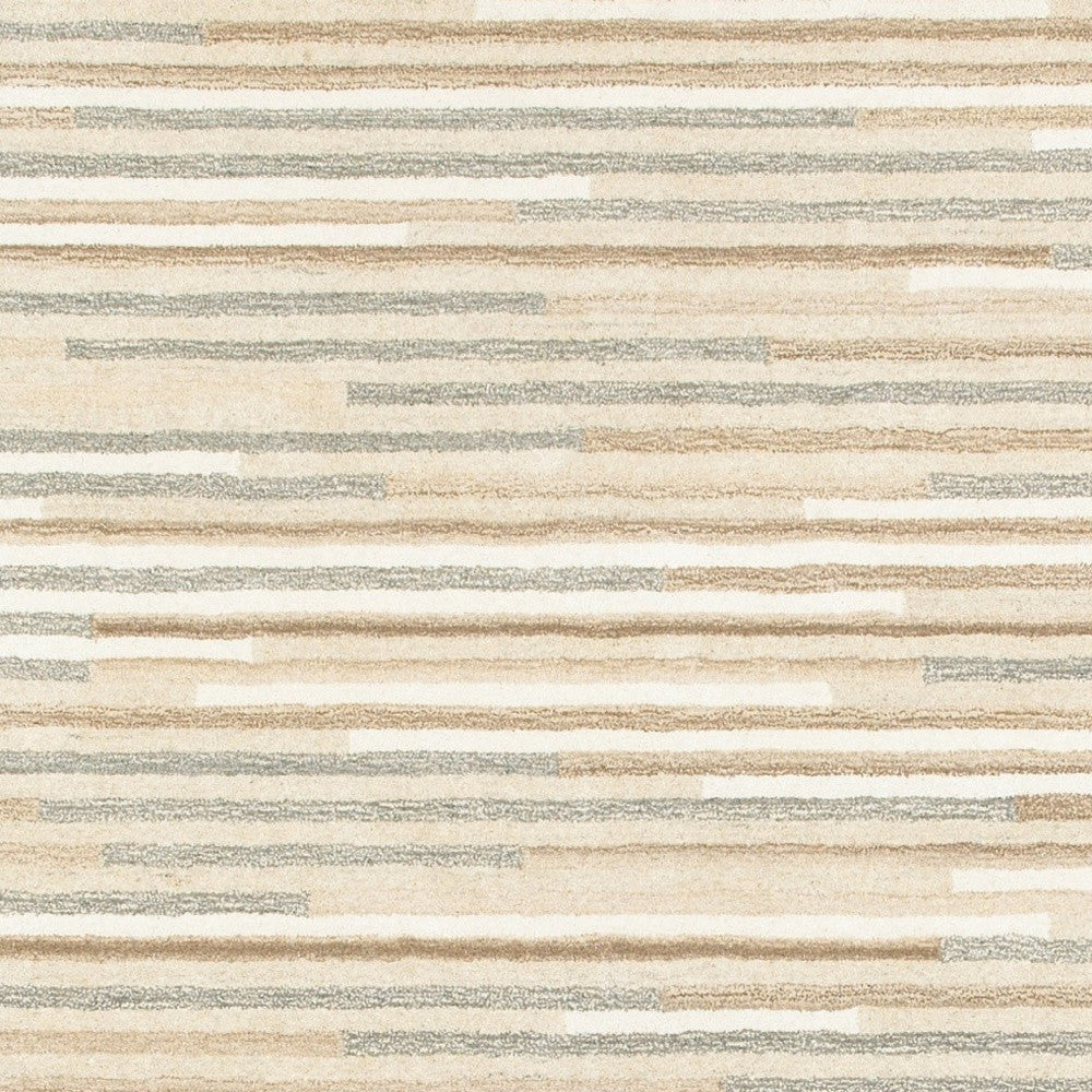 4’ X 6’ Beige And Gray Eclectic Linesarea Rug