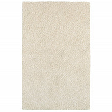 3’ X 5’ Modern Shag Ivory Indoor Area Rug