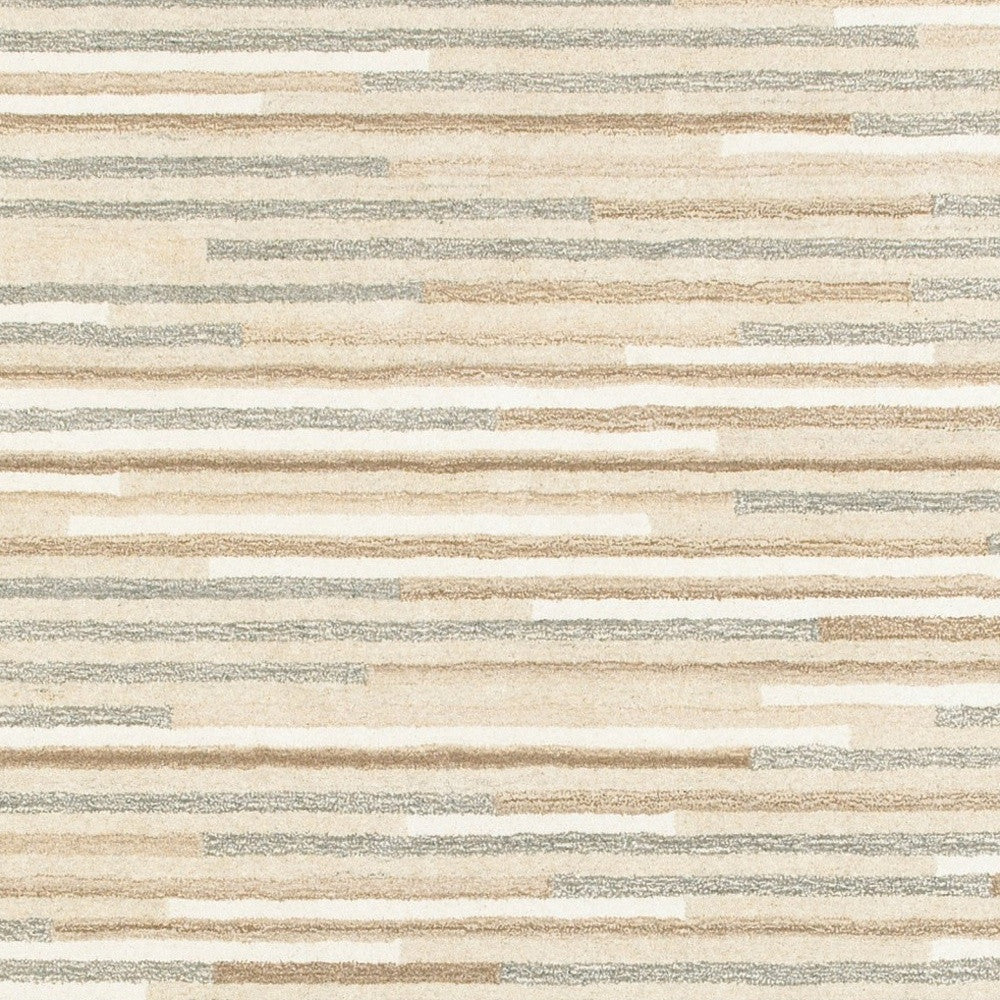 4’ X 6’ Beige And Gray Eclectic Linesarea Rug