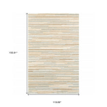 4’ X 6’ Beige And Gray Eclectic Linesarea Rug