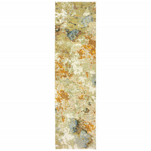 2’ X 3’ Modern Abstract Gold And Beige Indoor Scatter Rug