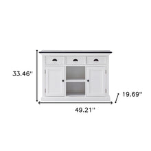 Modern Farmhouse Black And White Large Accent Cabinet