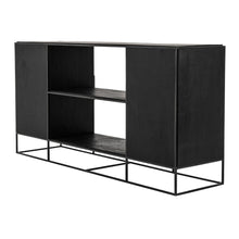 Modern Rustic Black And Natural Media Center Tv Stand