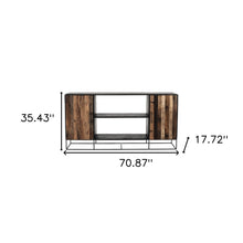 Modern Rustic Black And Natural Media Center Tv Stand