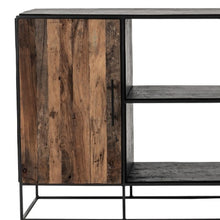 Modern Rustic Black And Natural Media Center Tv Stand