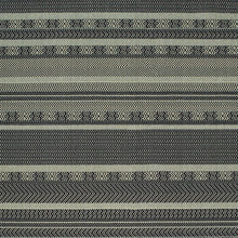 8' Black Ivory Machine Woven Geometric Indoor Runner Rug